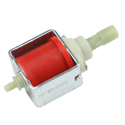 Dope Espresso Machine Solenoid Valve Water Transfer Unit For 110V Coffee Makers, 700 CC Per Min Flow, Hot Water Dispenser Accessory, Durable Metal Housing, Heat Ready Design, Fits Most Home Espresso Systems, red and metal solenoid valve