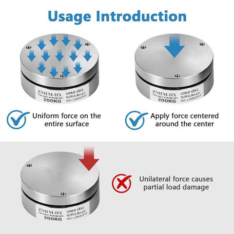 Industrial Grade Load Cell Sensor With Indicator Display, 0.1 Percent High Precision Readouts For Tiny Weight And Force Changes, Pro Grade Compression Sensor Kit For Testing, Calibration, And DIY Projects, 200KG stainless steel load cell usage guide