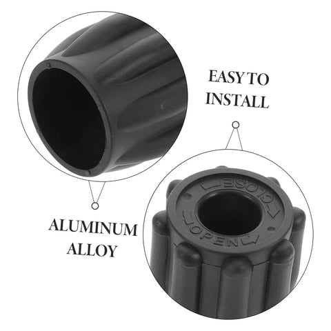 Close-up of scuba tank valve attachment made of aluminum alloy, showing easy installation and rugged design details.