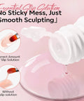 Pro Grade Poly Gel Nail Kit With 3 Colors Clear White Apricot Slip Solution showing correct vs. incorrect usage