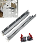 Smooth As Butter Ride Undermount Drawer Slides Soft Close Full Extension Glides with brackets and clips, 21 inch, heavy duty.