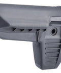 Mod 1 SOPMOD Lightweight Polymer Fixed Airsoft Stock with ambidextrous sling mounts, longer length, black material