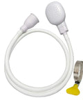 Portable Shampoo Sprayer For Round Faucets With Rubber Hose, Sink Spray Attachment And One Meter Hose shown coiled