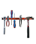 Magnetic Tool Strip Set 18 Inch Heavy Duty Tool Bar Garage Organizer Rack 6 Pack Large Magnet Bars holding tools on wall