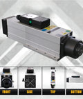 Pro Gear 6KW Air Cooled CNC Spindle Motor With Automatic Tool Change ISO30 Taper 24000RPM Smooth Running Router Upgrade front view showing motor and connections.