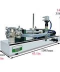 Semi Automatic Horizontal Pneumatic Bottle Filler Machine For Liquids Creams Cosmetics And Sauces With Zero Drip Hassle; stainless steel design.
