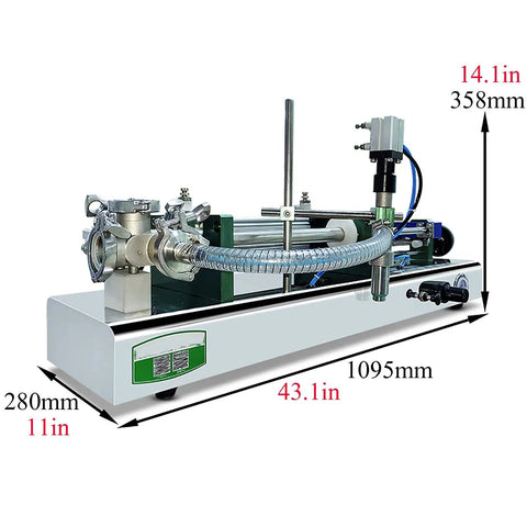 Semi Automatic Horizontal Pneumatic Bottle Filler Machine For Liquids Creams Cosmetics And Sauces With Zero Drip Hassle; stainless steel design.