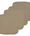 Waterproof Patio Cushion Covers 24x24x4 Inches 4 Pack Non Slip Outdoor Cushion Slipcovers With Zipper Weather Resistant Camel Color Cover Only