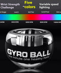 Gyro Torque Ball Hand Exerciser With Auto Start Forearm Gyroscopic Trainer, Five Gear Color Changing LED Lights, Wrist Strengthener