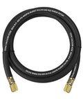 Black 5 ft HVAC vacuum hose with 3/8 in fittings and brass ends
