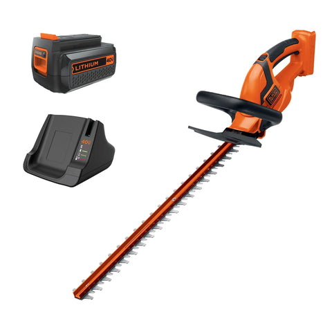 40V Max Cordless Hedge Trimmer With 24-Inch Dual-Action Blades Battery And Charger Included Low Vibration For Fast Clean Hedge Trimming