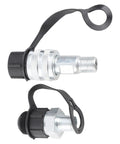 Badass Heavy Duty Hydraulic Quick Connect Coupler M16 X 15 Self Locking Check Valve Cr Plated Steel High Pressure Hose Fitting 70MPa Two Stage Seal Leak Proof Top Shelf Build For Job Sites That Need Grip And Power Zero Hassle With No Mess No Stress threaded hydraulic coupler with cap