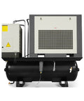 Front view of Beefy 20HP Rotary Screw Air Compressor With Dryer And 105 Gallon ASME Tank, 78 CFM At 116 PSI, 230V 3-Phase