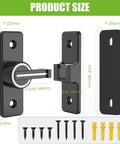 Heavy Duty 90 Degree Gate Latch For Barn Doors And Sliding Doors, Flip Latch Bolt Lock In Zinc Alloy With Matte Black Finish