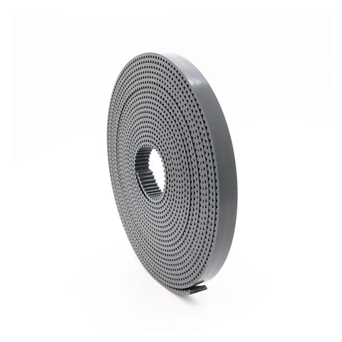 Hardcore 2M Polyurethane Timing Belt With Reinforced Steel Core Open Cut Layout For Precision 3D Printers And Cnc Machines Top Shelf Power Transfer Across Multiple Widths Up To Thirty Millimeter Fifty Meter Roll on a white background.