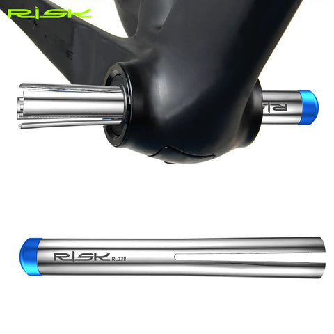 Heavy Duty Press Fit Bottom Bracket Cup Removal Tool For 22 To 24mm Bearings in bike crank installation view.