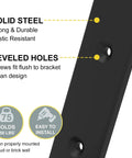 12 Inch Heavy Duty Floating Shelf Brackets Set of 6 Industrial Black Iron Wall Mounted Shelf Supports with solid steel