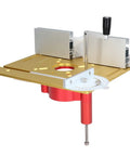 Shop Tough Router Lift Kit With Effortless Manual Crank And Sturdy Steel Guides, Aluminum Alloy Table Insert Base for woodworking projects.