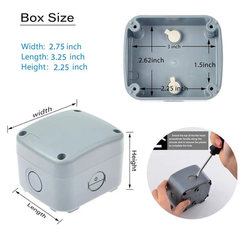 Outdoor Weatherproof 5 Pole Junction Box Enclosure With 86 By 74 By 62 Mm Size And 20 Mm Cable Gland IP66 Waterproof Dustproof Case
