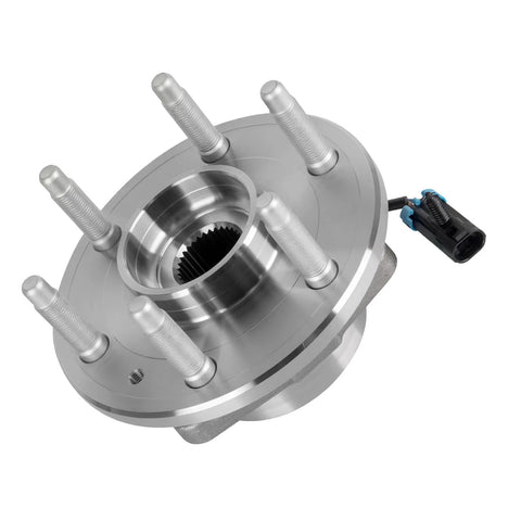 4WD Front Wheel Bearing And Hub Assembly With ABS For Chevy And GMC Trucks And SUVs Including Silverado Sierra Tahoe Suburban Yukon XL Escalade 6 Lug 1 Piece AWD Beefed Up Replacement Part