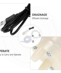 Portable Submersible Sump Pump With Built In Filter And Extended Drain Hose Heavy Duty Water Rig, drainage components and hose