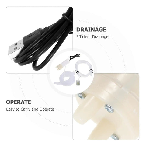 Portable Submersible Sump Pump With Built In Filter And Extended Drain Hose Heavy Duty Water Rig, drainage components and hose