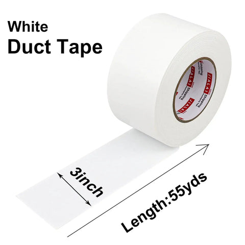 White Duct Tape 3 Inch Wide, Heavy Duty Industrial Grade 55 Yards, Waterproof And UV Resistant, Strong Adhesive Roll