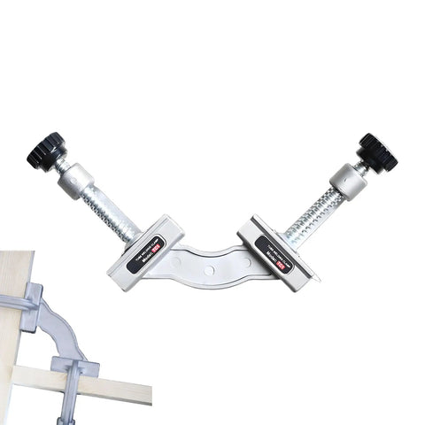 Heavy Duty 90 Degree Welding Clamps Rock Solid Stainless Steel Jig Fixtures For Precision Tube Layout And Single Handed Assembly Ensures Tight Alignment With Kickass Grip Reliability Daily, showing clamp setup with adjustable screws and secure grip.