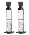 Milky White 2 Pack Curing Solder Mask Ink For PCB BGA Repair with high temperature insulated formula, black bottles