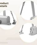 Automatic Fire Door Closer For 36 Inch Doors With Aluminum Hydraulic System, showing mounting and hydraulic details.