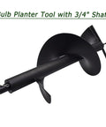 12 Inch Earth Auger Drill Bits For Planting With Three Quarter Shaft shown with black alloy steel and integral weld
