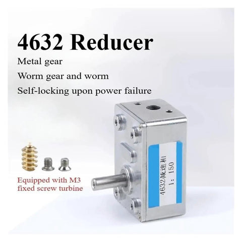 Heavy Duty Right Angle Worm Gear Reducer Delivering Hella Torque And Rock Solid Metal Gears For 6Mm D Shaft DC Geared Motor Kits, side view.