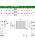 1400Kv 4074 Brushless RC Motor With CNC Aluminum Anodized Shell And Pure Copper Windings For One Eighth Scale On Road Drift Buggy diagram with specifications and dimensions.