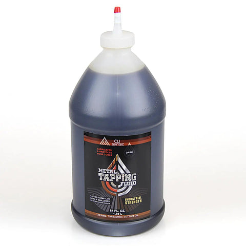 Heavy Duty Industrial Strength Metal Tapping Fluid Cutting Oil for Drilling, Threading and Cutting, 64 Oz Dark Formula, Pro Grade Cooling and Lubrication for Optimum Thread Quality, Made in USA