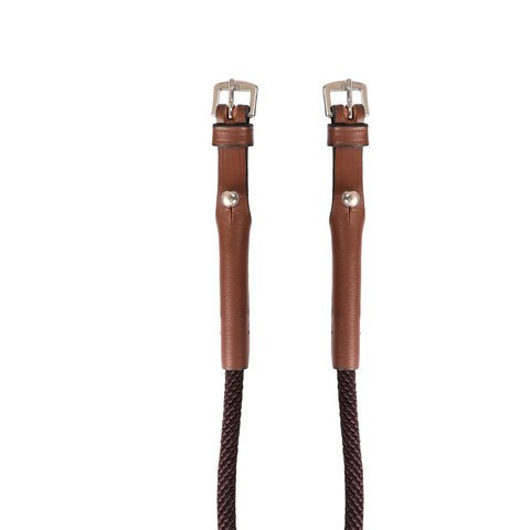 Rope Cheek Pieces For Horse Bridle, 13mm Leather And Rope Replacement Bit Straps with Stainless Steel Buckles
