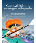 Paddling RC Kayak For Pools, Lakes, And Baths With LED Lights 2.4G RC Racing Boat Anti Capsize Design display with figure