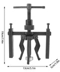 3 Jaw Inner Bearing Puller Gear Extractor Heavy Duty Automotive Tool Kit Made From 45 Carbon Steel Black Finish for Bearings