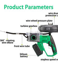 Straight Up Hassle Free Cordless Electric Wire Puller With Infinite Speed Control And Built In Led Lamp with detailed parts illustration.