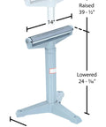 Heavy Duty Adjustable Horizontal Roller Stand With Steel Construction 23 To 38 Inch Raised Height 1760 Lb Capacity