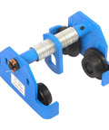 Heavy Duty Workhorse Manual Trolley For I Beam 2200 Lb Capacity With Dual Wheels Adjustable Flange 65 to 190mm Blue Finish