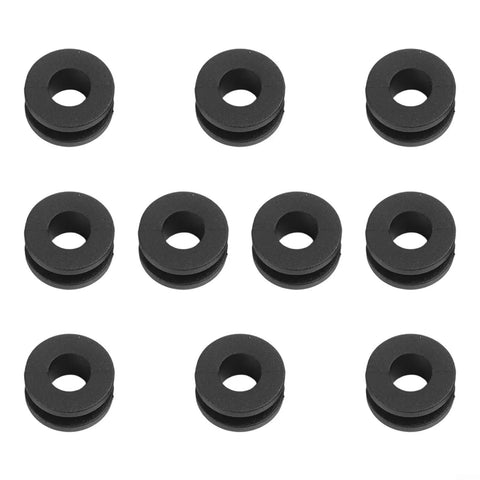 Complete Rubber Grommet Kit For Motorcycle Fairings, 10 Flexible Grommets That Fit Upper Middle Lower And Tail Cowls, Premium Rubber For A Snug Vibration Free Install On Sport Bikes And Many Models, black rubber grommets set