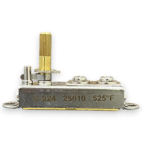 Replacement Thermostat For Heat Seal Food Wrappers OEM Equivalent Quality And Save You Cash Replaces 1881 002 Thermostat Compatible With 022A 104A 107A 500A 600A 625A 625A Mini 800A 825A 875A Series, brass thermostat front view