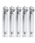 Darn Tough Stainless Steel Sliding Bolt Door Latch With Smooth Automatic Return Action Adjusts Easy For Indoor Outdoor Barn Gate Cupboard Top Shelf Security Hardware, set of five latches.