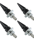 Spike License Plate Screws Fasteners 4 Piece Kit For Cars Trucks And Motorcycles Black Durable Rustproof Weatherproof Easy Install Sleek