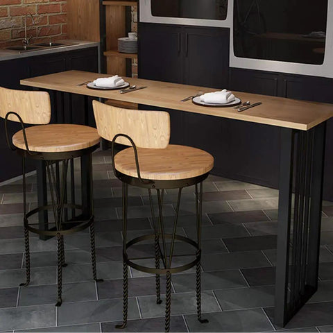 Heavy Duty Aluminum Alloy Table Legs And Cabinet Feet Rock Solid Triangular Brace Design No Sweat Screw Assembly For TV Stands Couches And Everyday Home Upgrades with wooden bar stools.