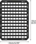 Heavy Duty Molle Panel For Car Seat Back Organizer Storage Rack compatible with Tesla Cybertruck, 43x33 cm ABS polymer grid.