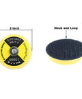 2 Inch Hook And Loop Sanding Pad With One Eighth Mandrel Adapter For Drills And Rotary Tools showing detailed grip design.