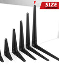 Beefy 20 Pack 12 Inch Heavy Duty Black Iron Metal Floating Shelf Brackets L Corner Brace Support and J Joint Angles For Shelves