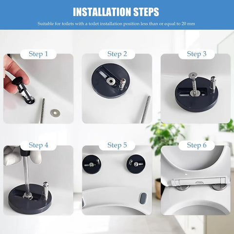 Installation steps for 4 Pack Universal Toilet Seat Bolt Kit For Quick Fix Replacement Screws Easy To Install