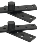 Heavy Duty 4 Inch Hidden Door Hinges Built Like A Tank With Smooth 360 Degree Pivot Rotation For Secret Bookcase Entries And Black Stainless Steel Closet Swings Zero Drama Setup 2 Pack, matte black steel design.